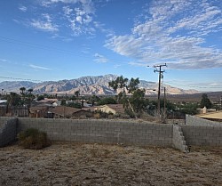 Backyard with a valley view